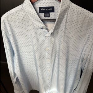 Mizzen+Main Light Blue Men's Shirt XL No-Tuck